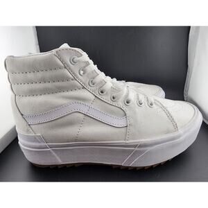 Vans Sk8-Hi Stacked Unisex Men's 8 Women's 9.5 White Casual Lifestyle Sneakers
